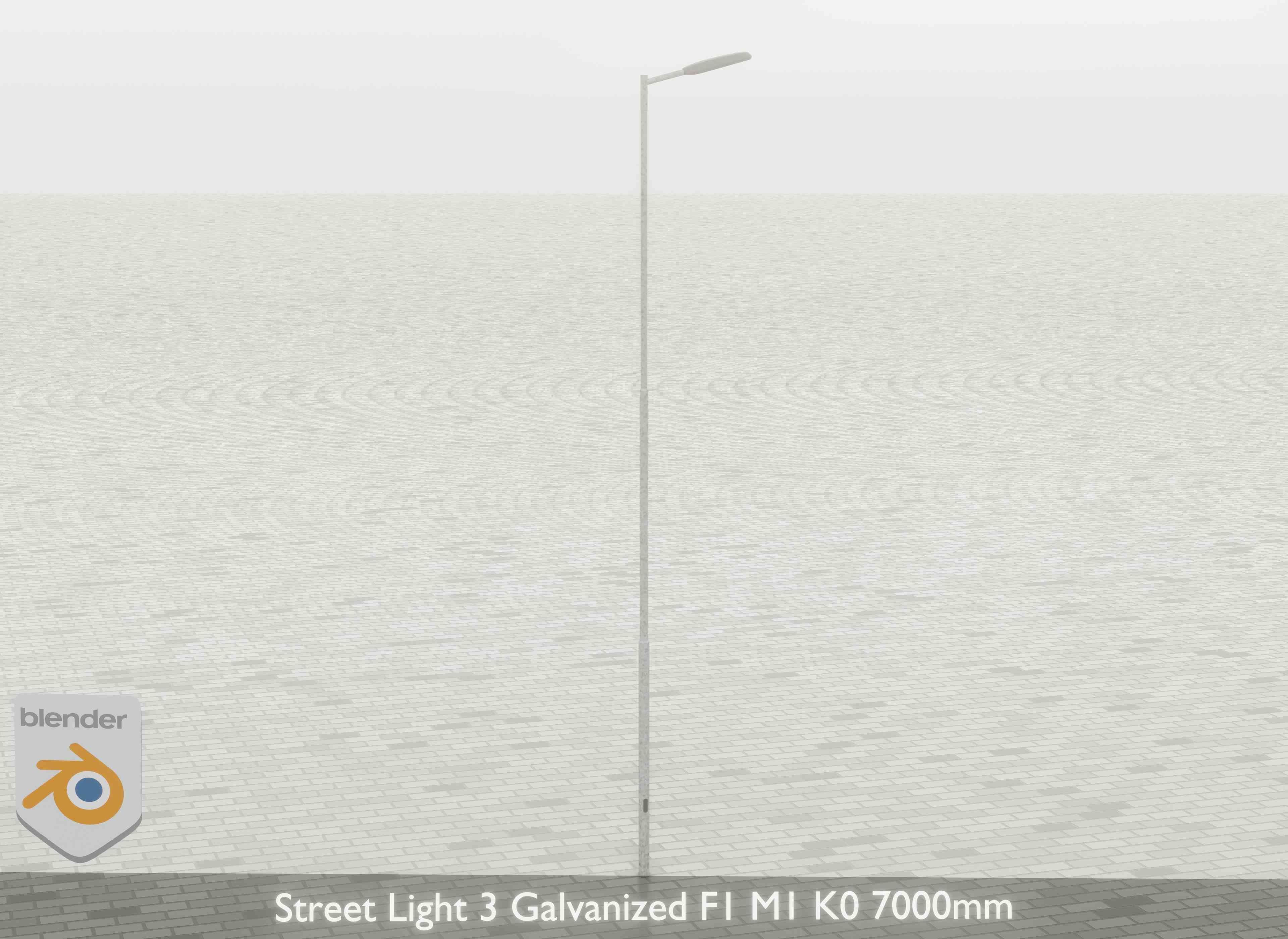 Street Light 3 Galvanized F1 M1 K0 7000 mm Low-poly 3D model_28