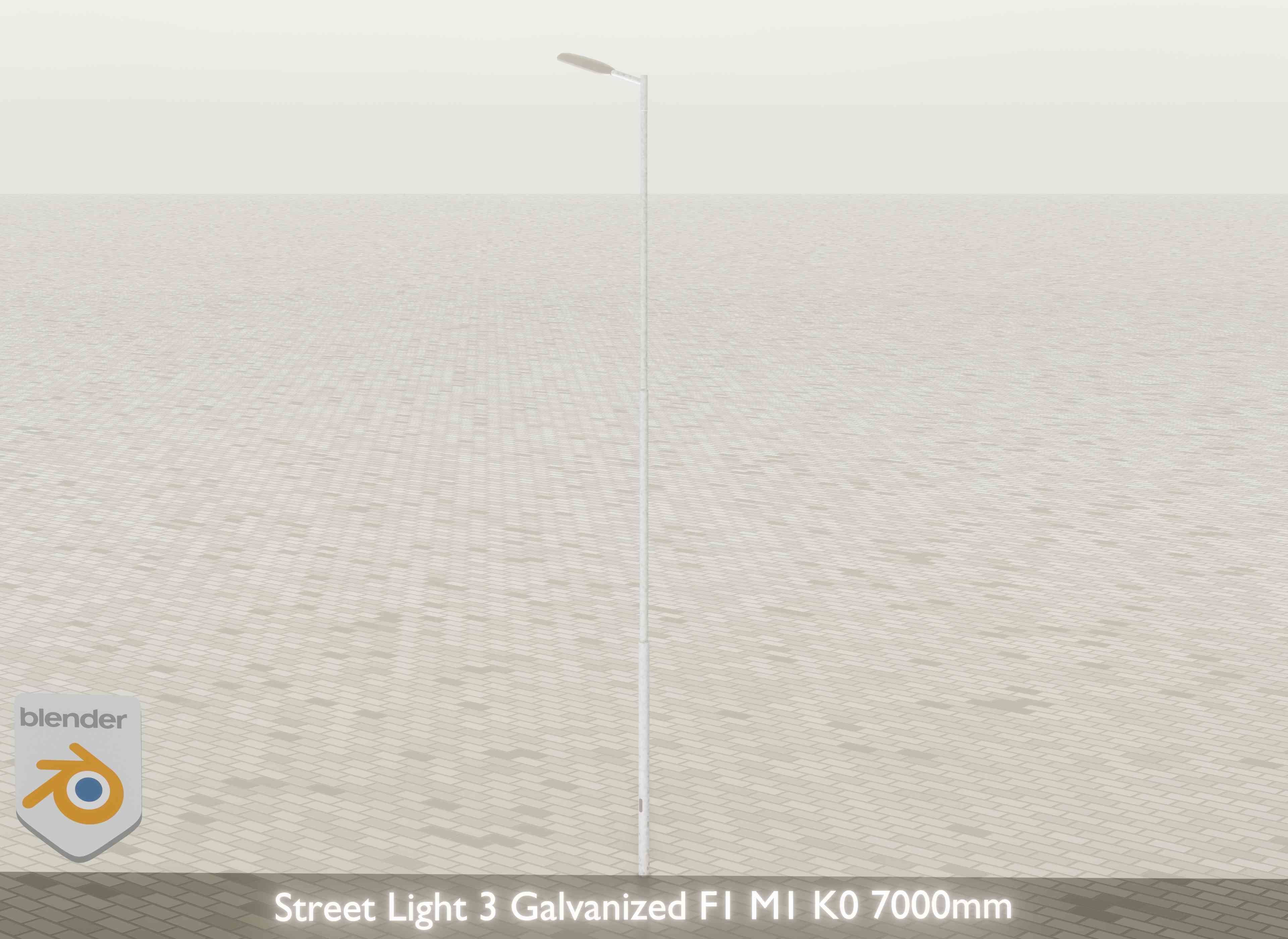 Street Light 3 Galvanized F1 M1 K0 7000 mm Low-poly 3D model_22