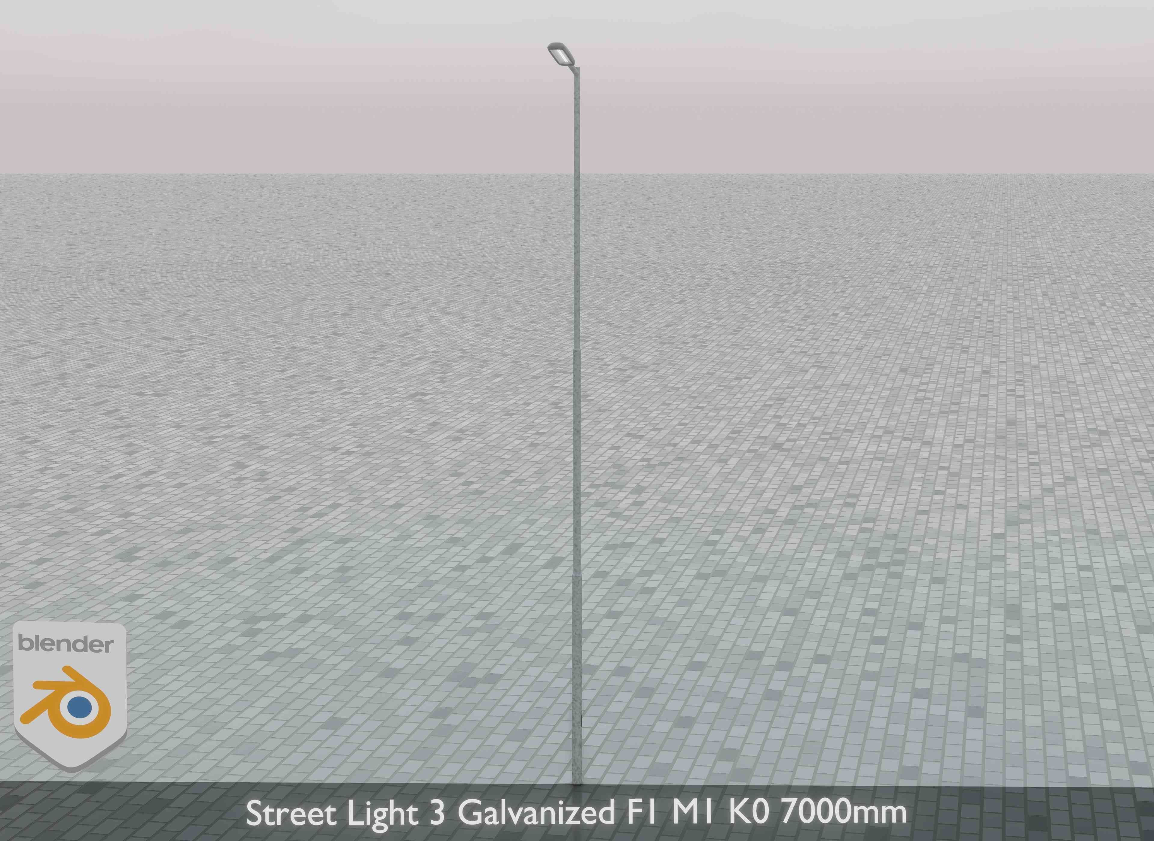 Street Light 3 Galvanized F1 M1 K0 7000 mm Low-poly 3D model_34