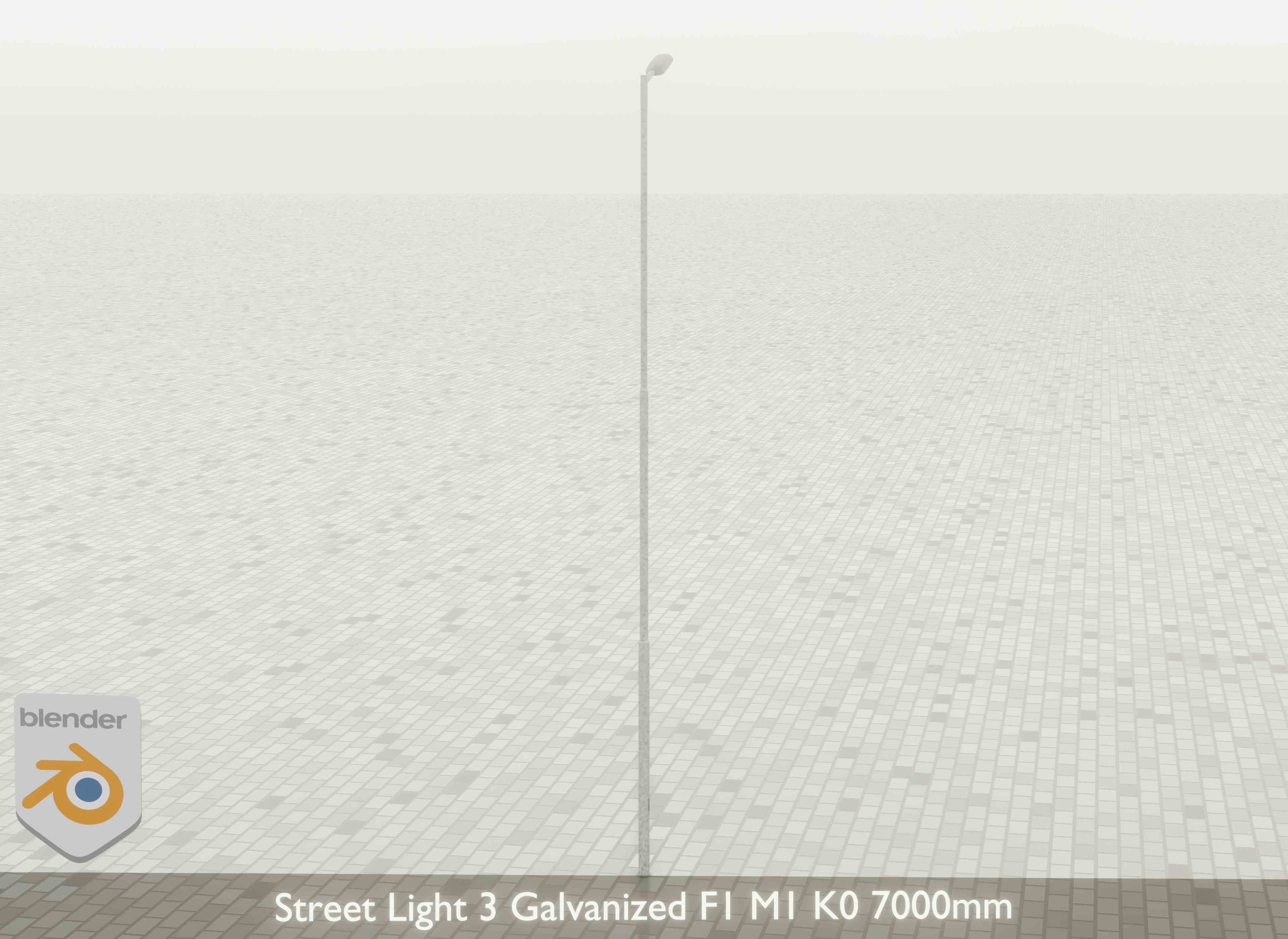Street Light 3 Galvanized F1 M1 K0 7000 mm Low-poly 3D model_25