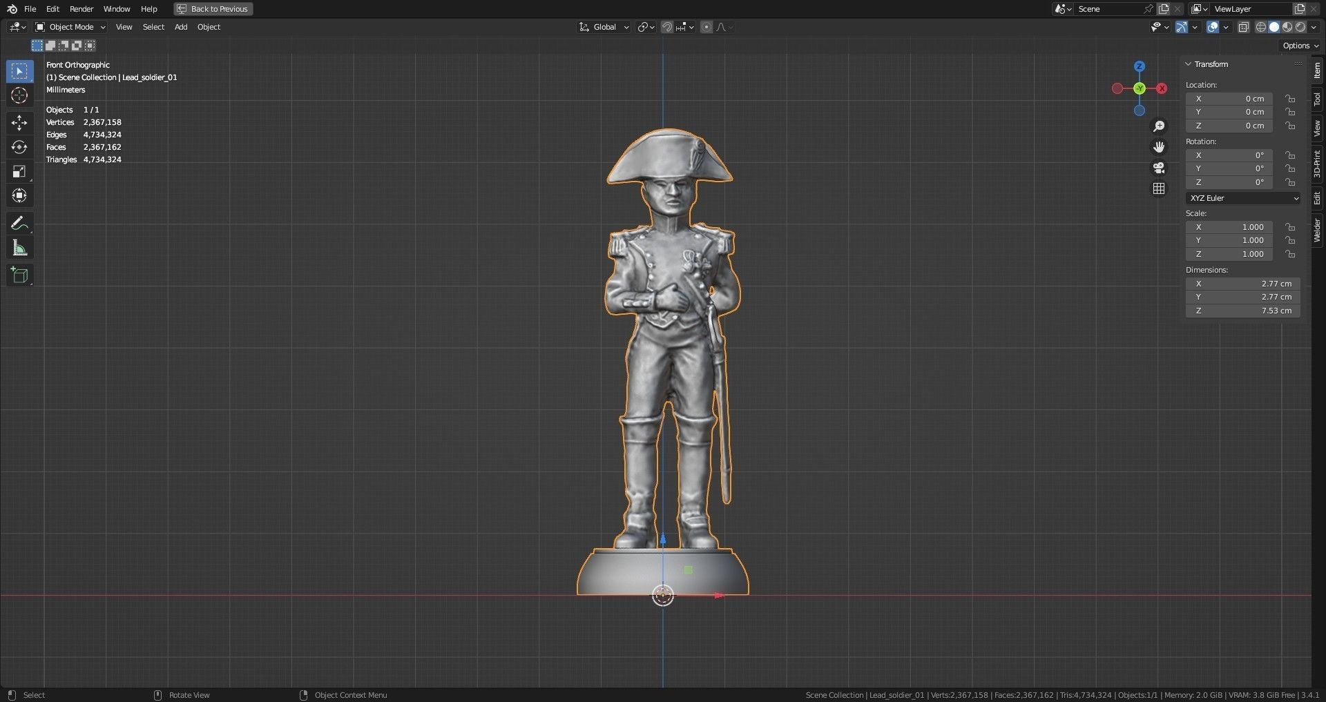 Lead soldier 01 3D print model_17