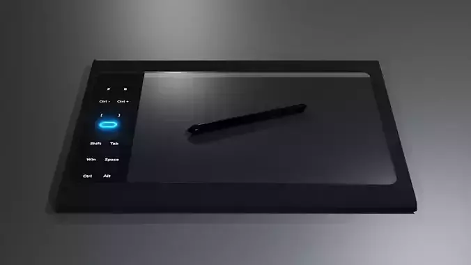 Graphics tablet  Free low-poly 3D model