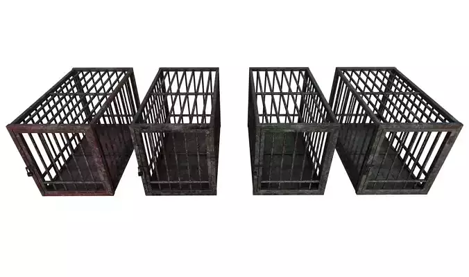 Cages Pack Low-poly 3D model