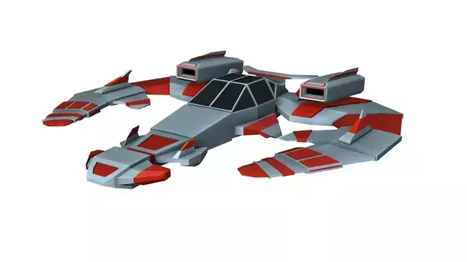 Low-poly spaceship star wars
