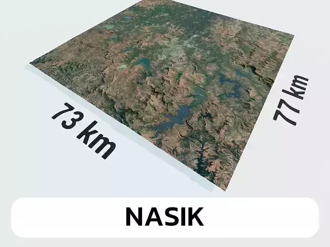 Nasik India City Landscape 3D Model