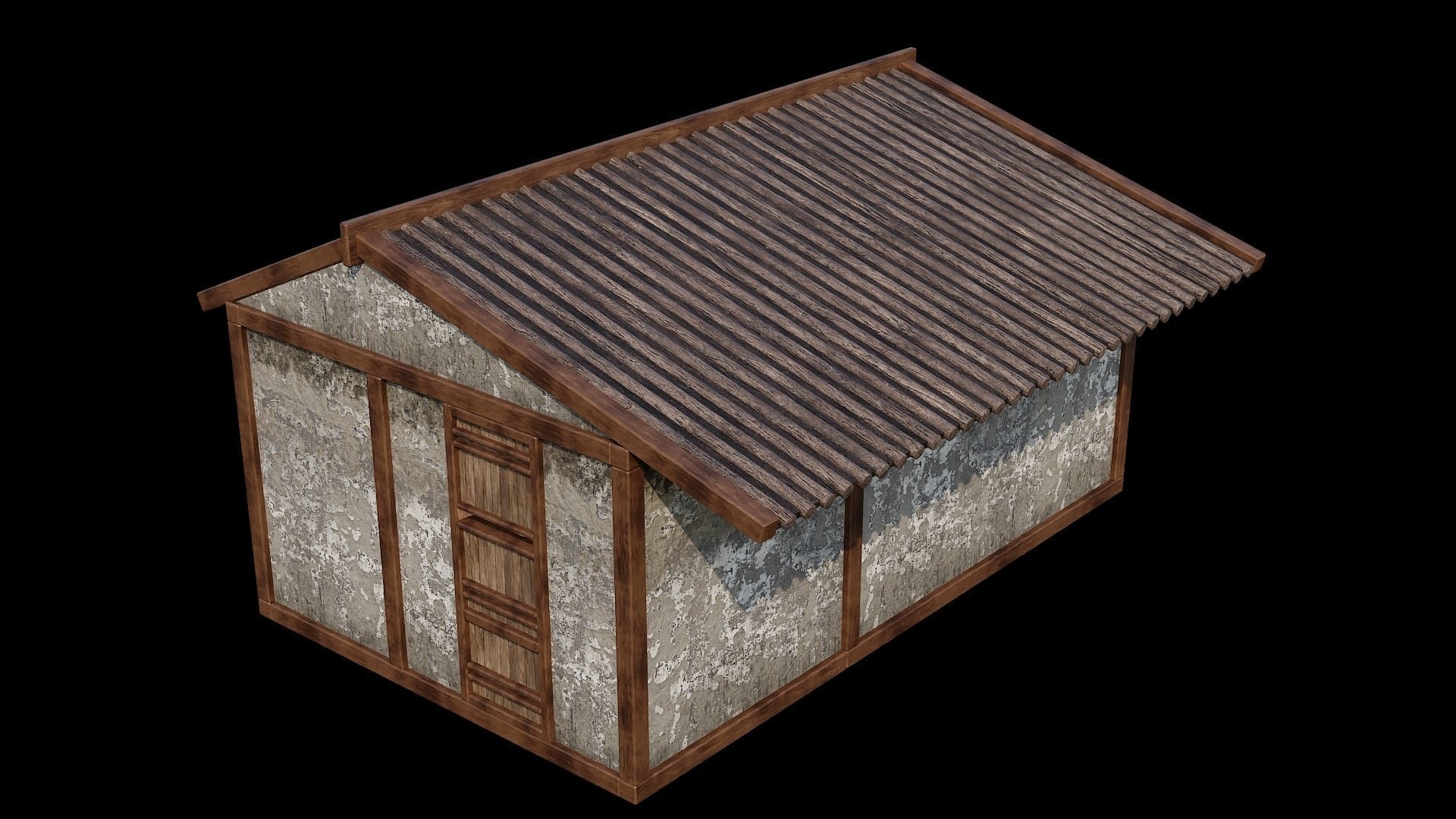 Medieval Houses Pack 96-97-98-99-100 - 4K Textures Game Ready Low-poly 3D model_34