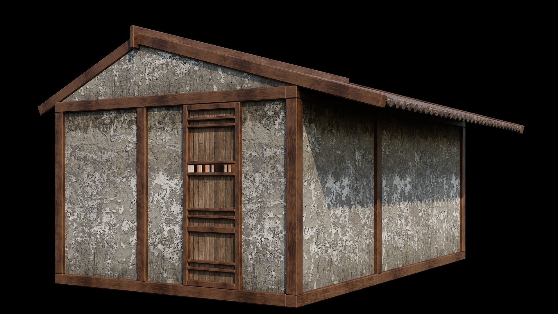 Medieval Houses Pack 96-97-98-99-100 - 4K Textures Game Ready Low-poly 3D model_30