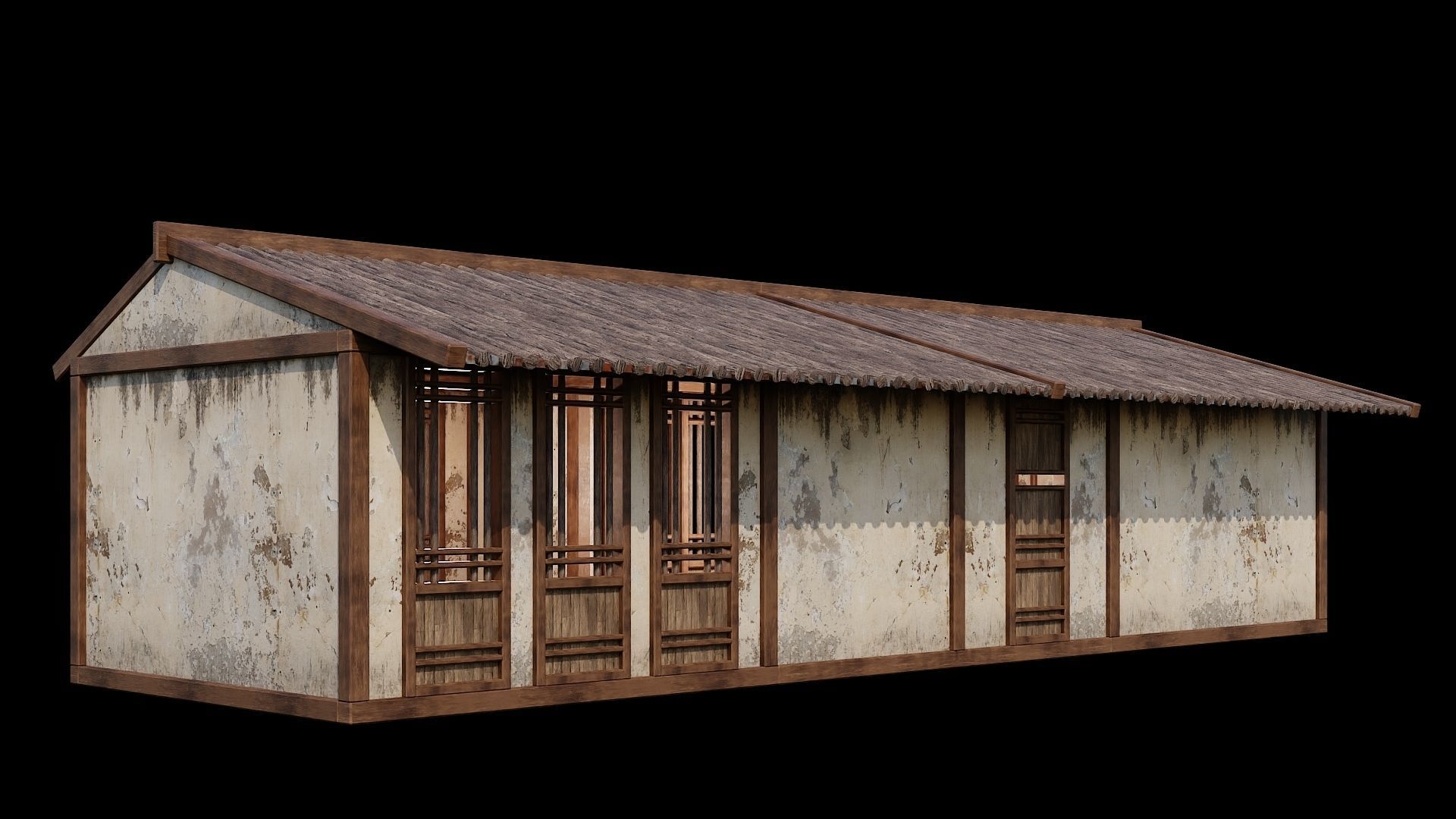 Medieval Houses Pack 96-97-98-99-100 - 4K Textures Game Ready Low-poly 3D model_39