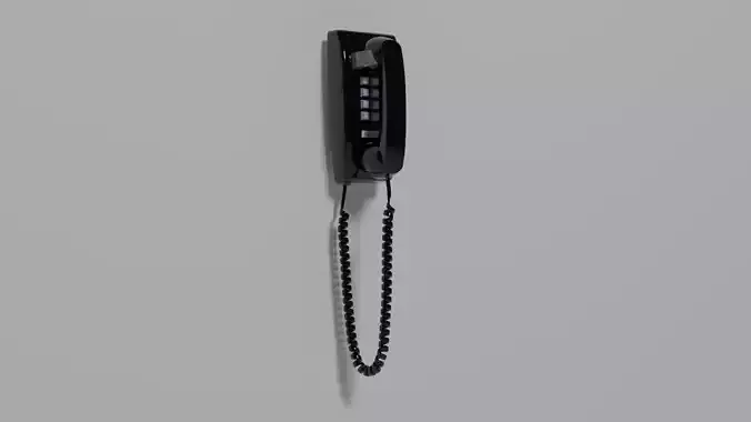 Telephone on wall 3D model