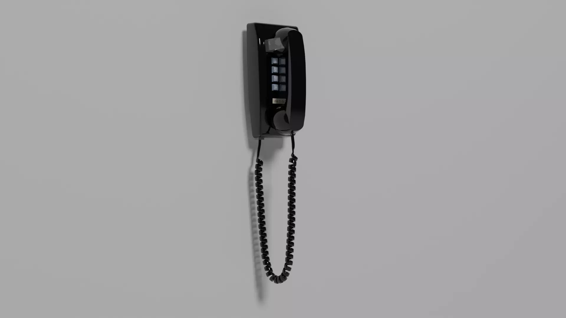 Telephone on wall 3D model_0