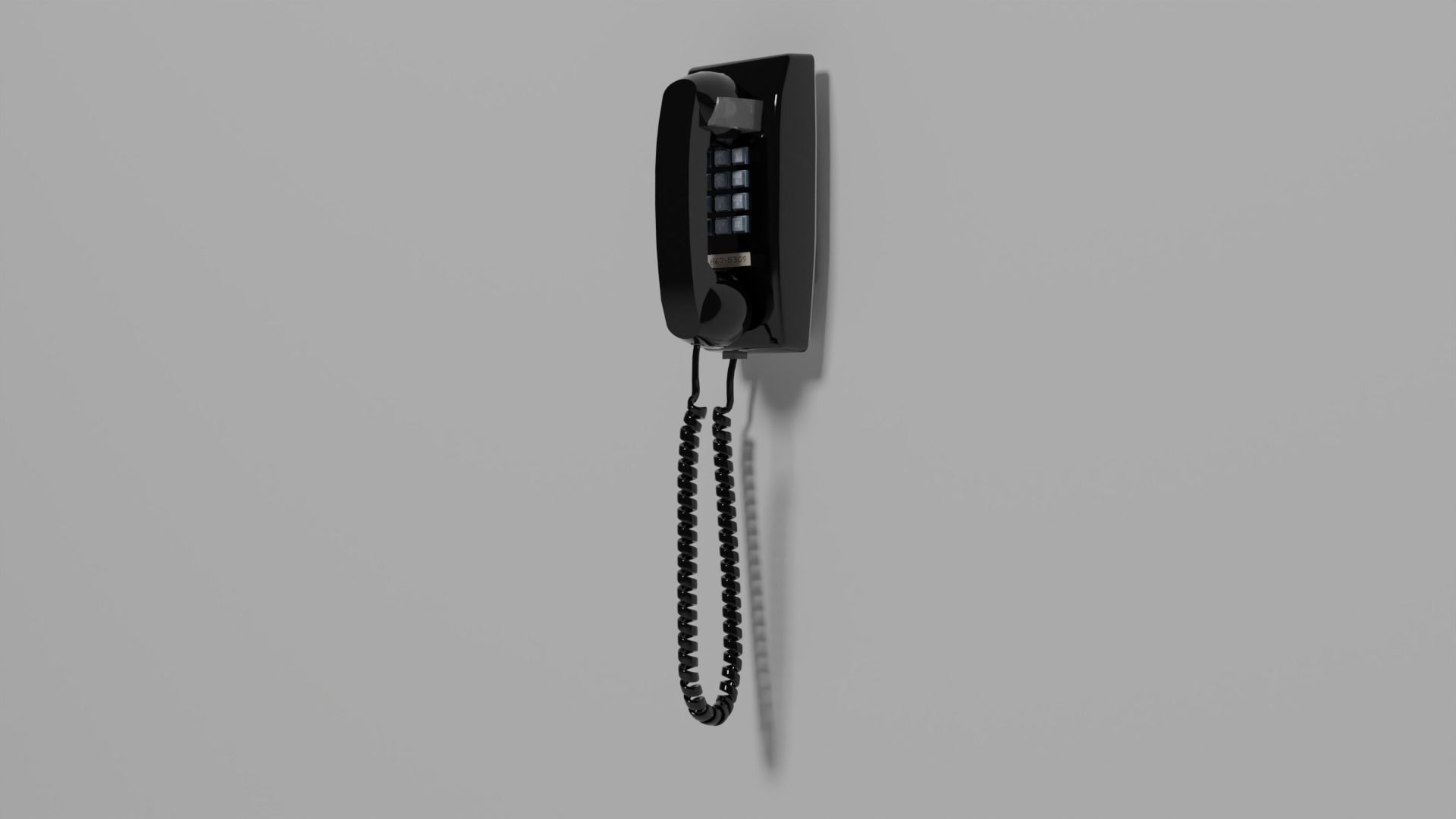 Telephone on wall 3D model_1