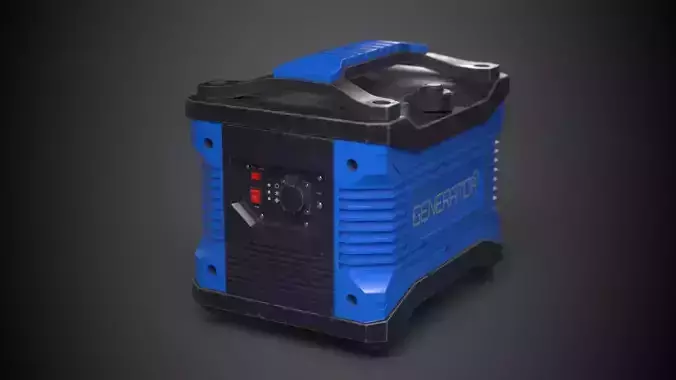 Generator portable Low-poly 3D model