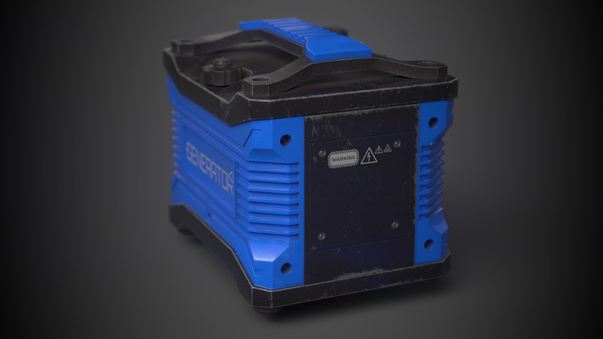 Generator portable Low-poly 3D model_1
