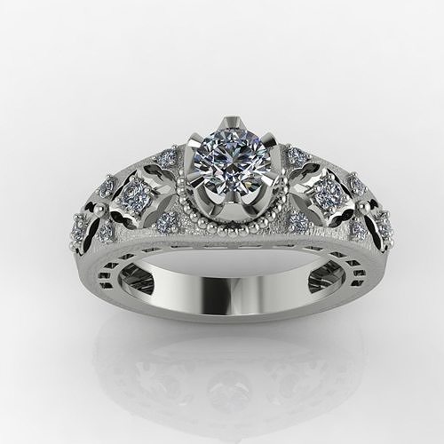Vintage ring 3D print model
