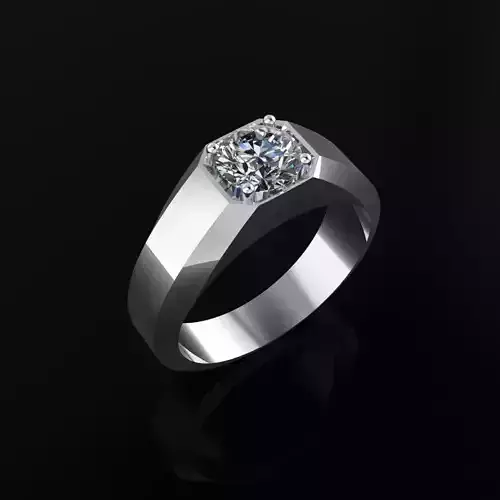 man ring  with one stone