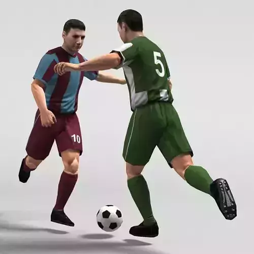 Soccer Player 2011 RIGGED Low-poly 3D model