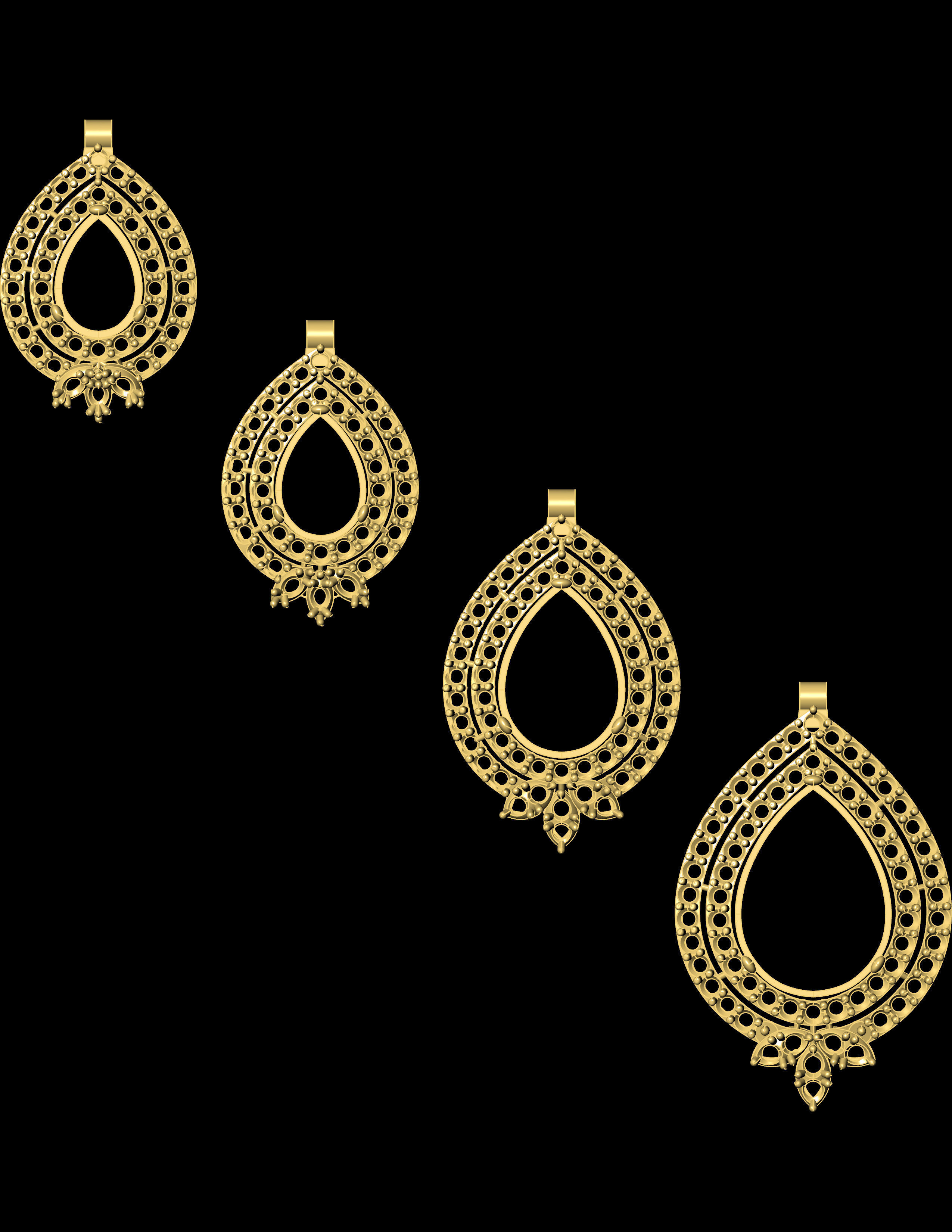 Necklace Zercone Set 3D print model_17