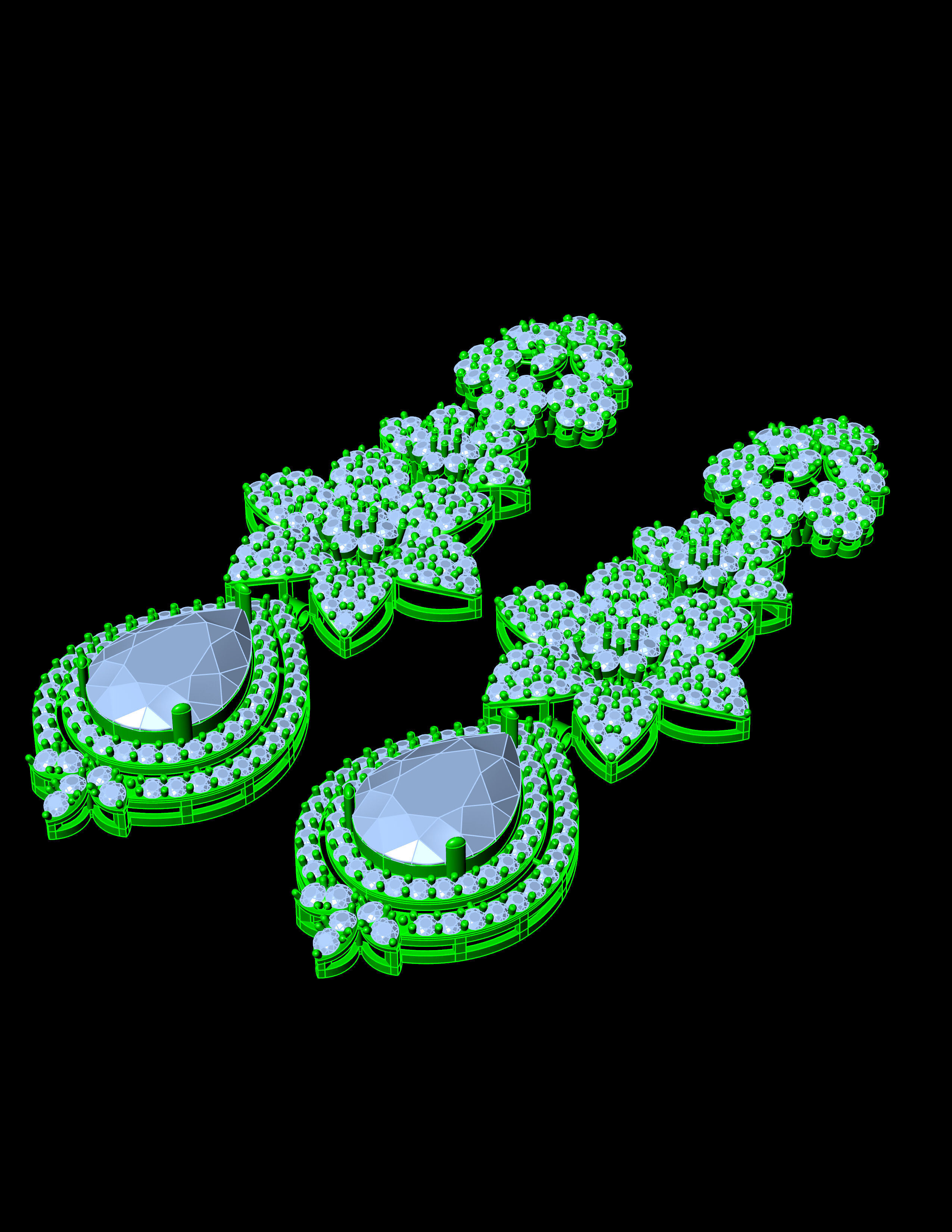 Necklace Zercone Set 3D print model_7