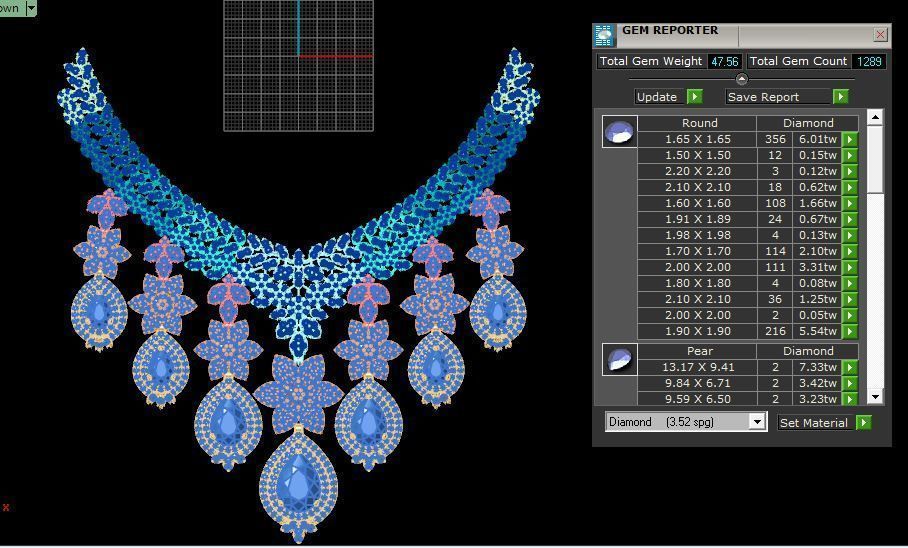Necklace Zercone Set 3D print model_12