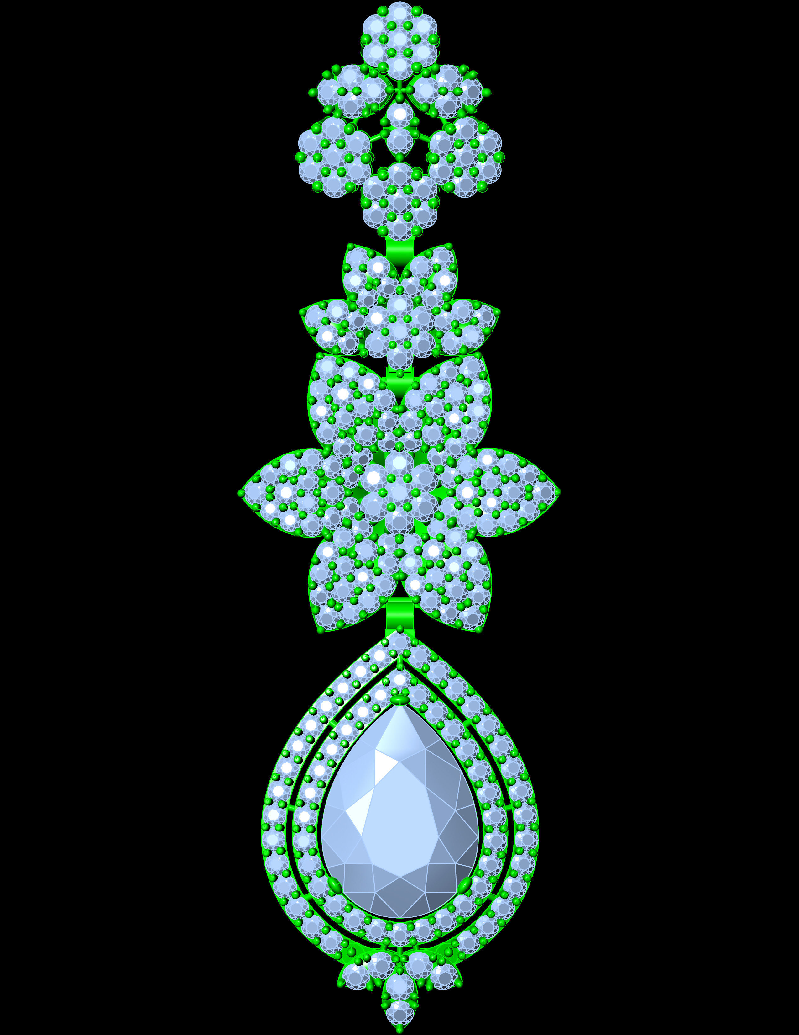 Necklace Zercone Set 3D print model_4