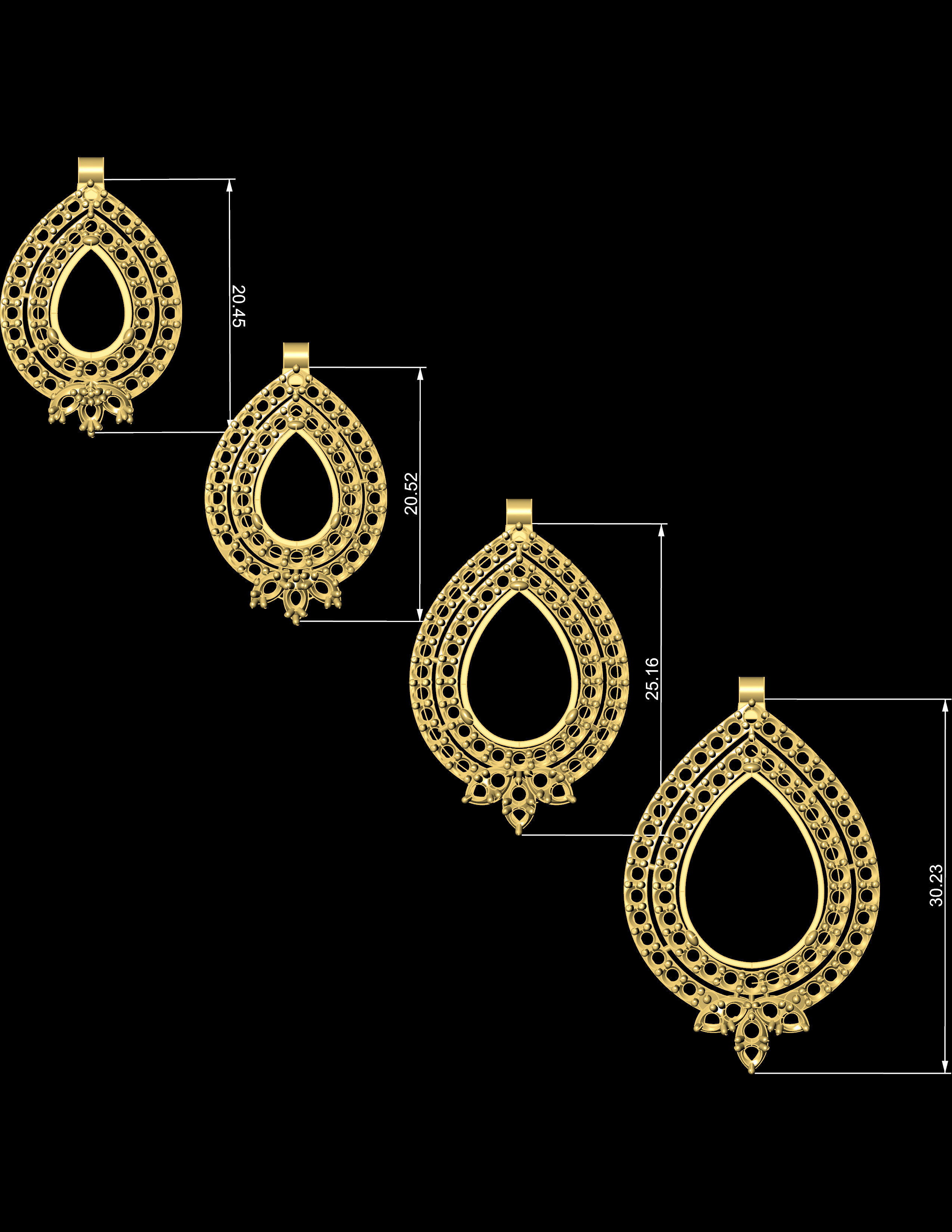 Necklace Zercone Set 3D print model_16