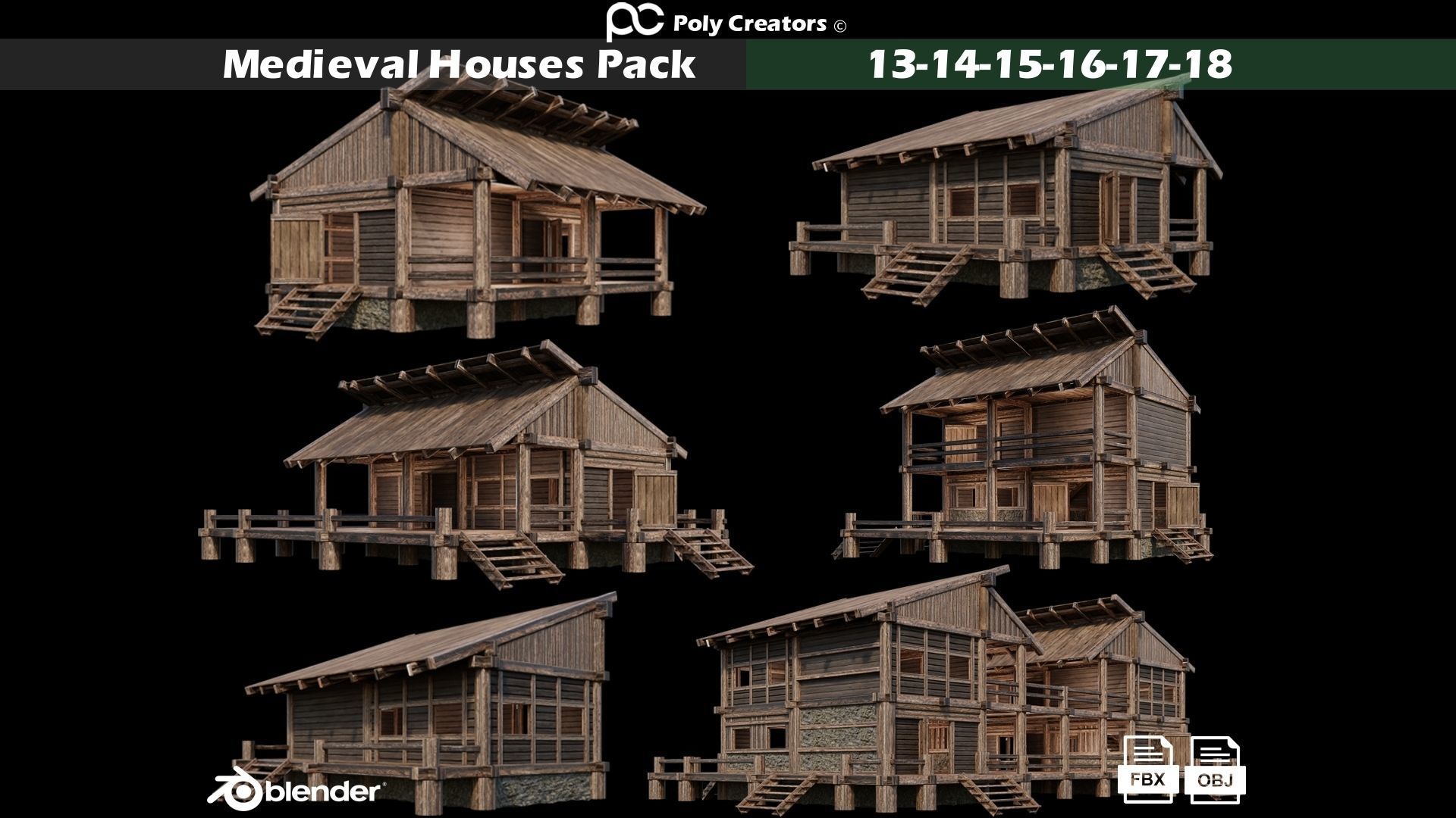 100- Medieval Houses Collection - 4K Textures Game Ready _3