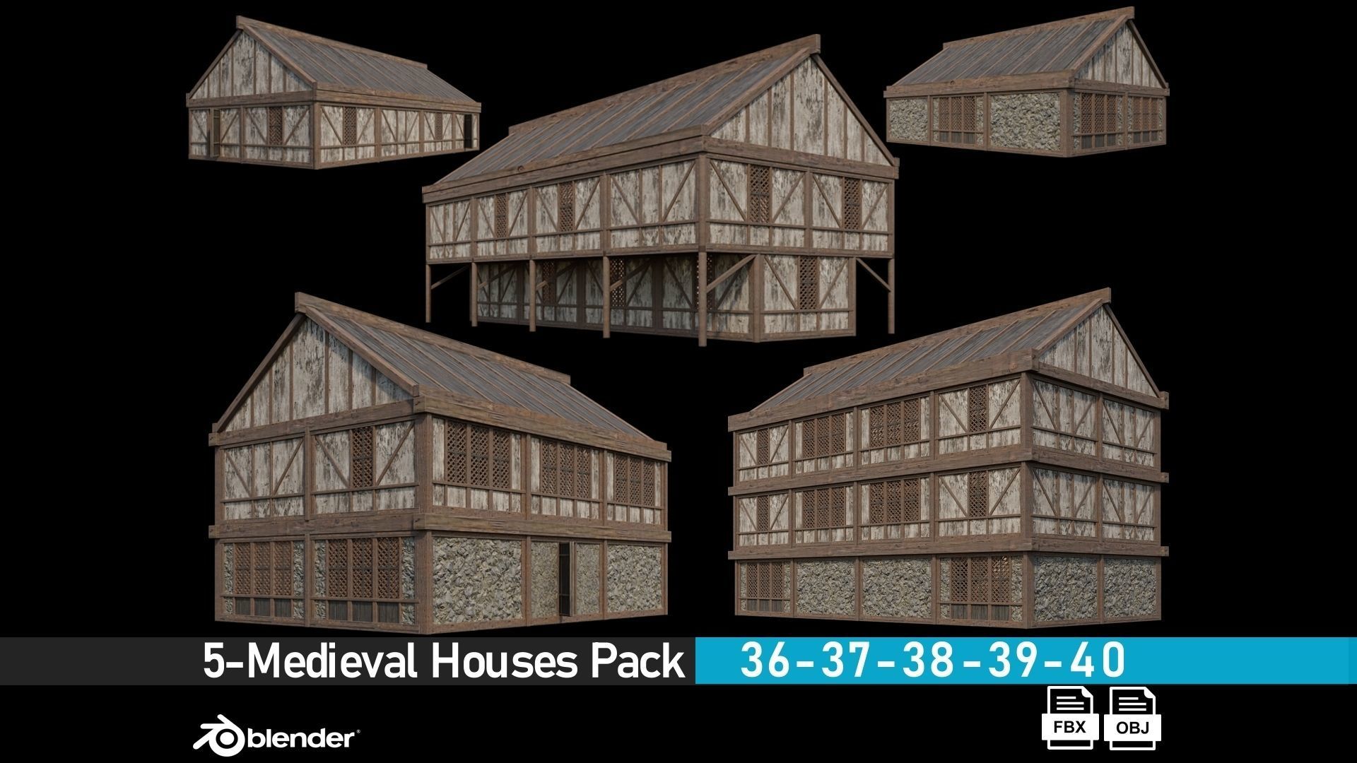 100- Medieval Houses Collection - 4K Textures Game Ready _7