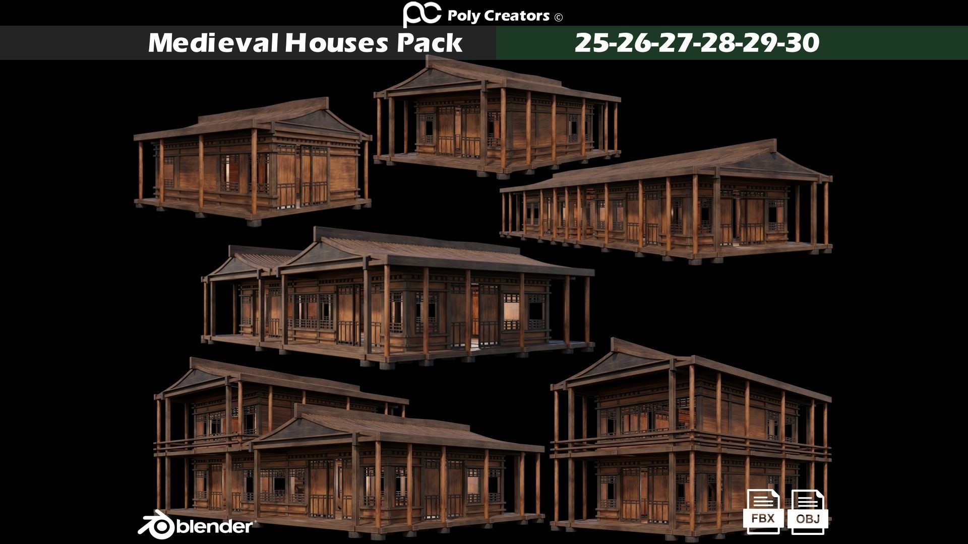 100- Medieval Houses Collection - 4K Textures Game Ready _5