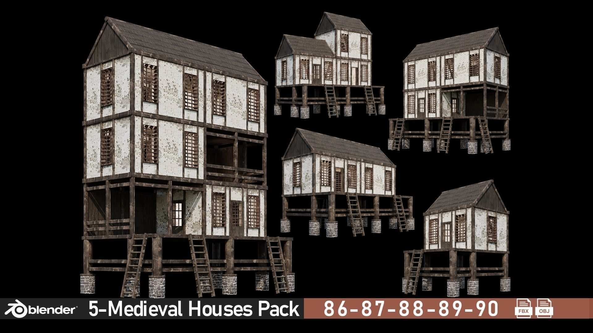 100- Medieval Houses Collection - 4K Textures Game Ready _17