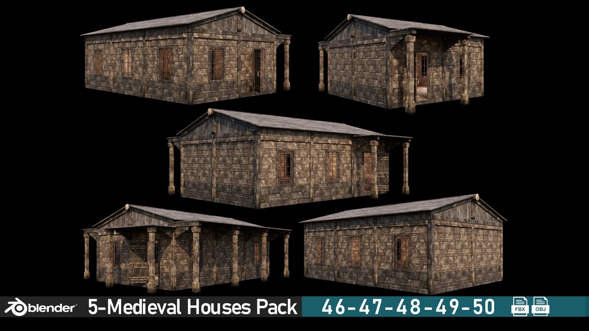 100- Medieval Houses Collection - 4K Textures Game Ready _9