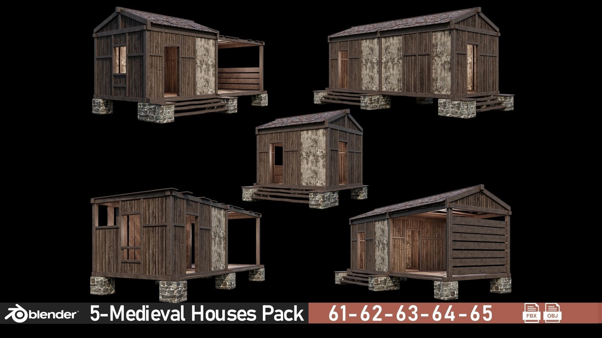 100- Medieval Houses Collection - 4K Textures Game Ready _12