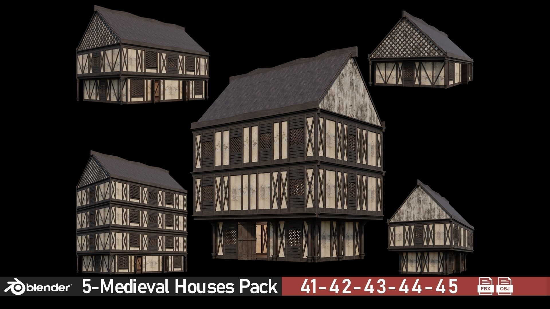 100- Medieval Houses Collection - 4K Textures Game Ready _8