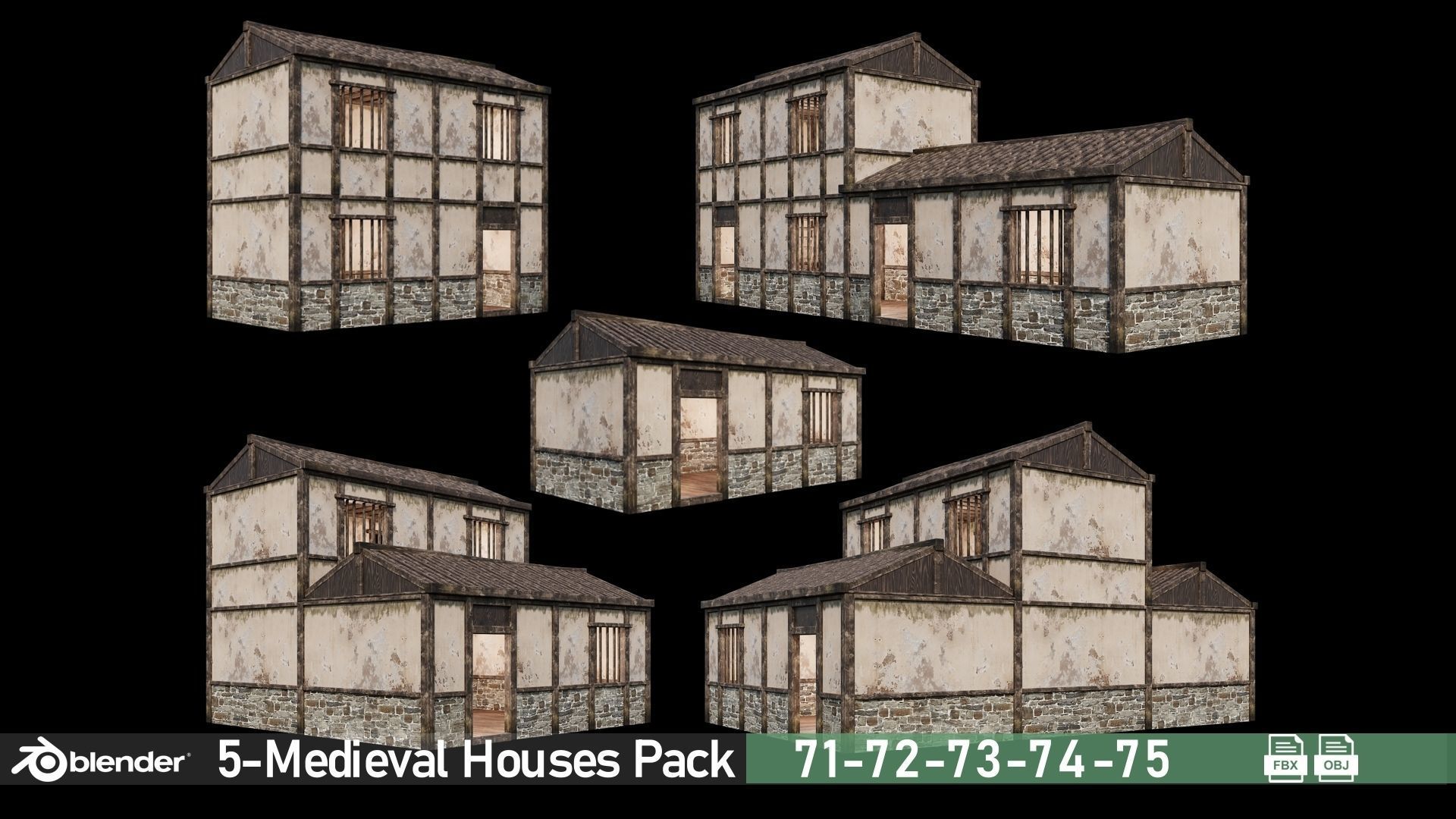 100- Medieval Houses Collection - 4K Textures Game Ready _14