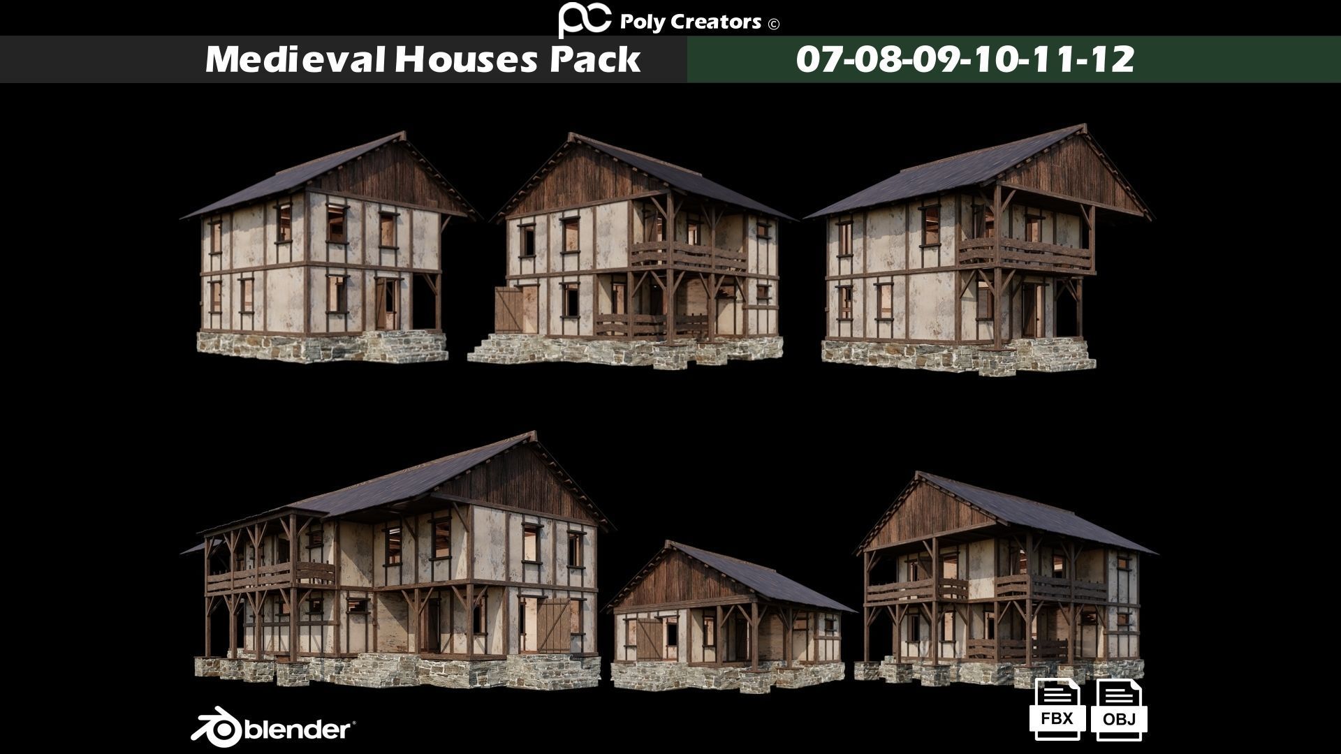 100- Medieval Houses Collection - 4K Textures Game Ready _2