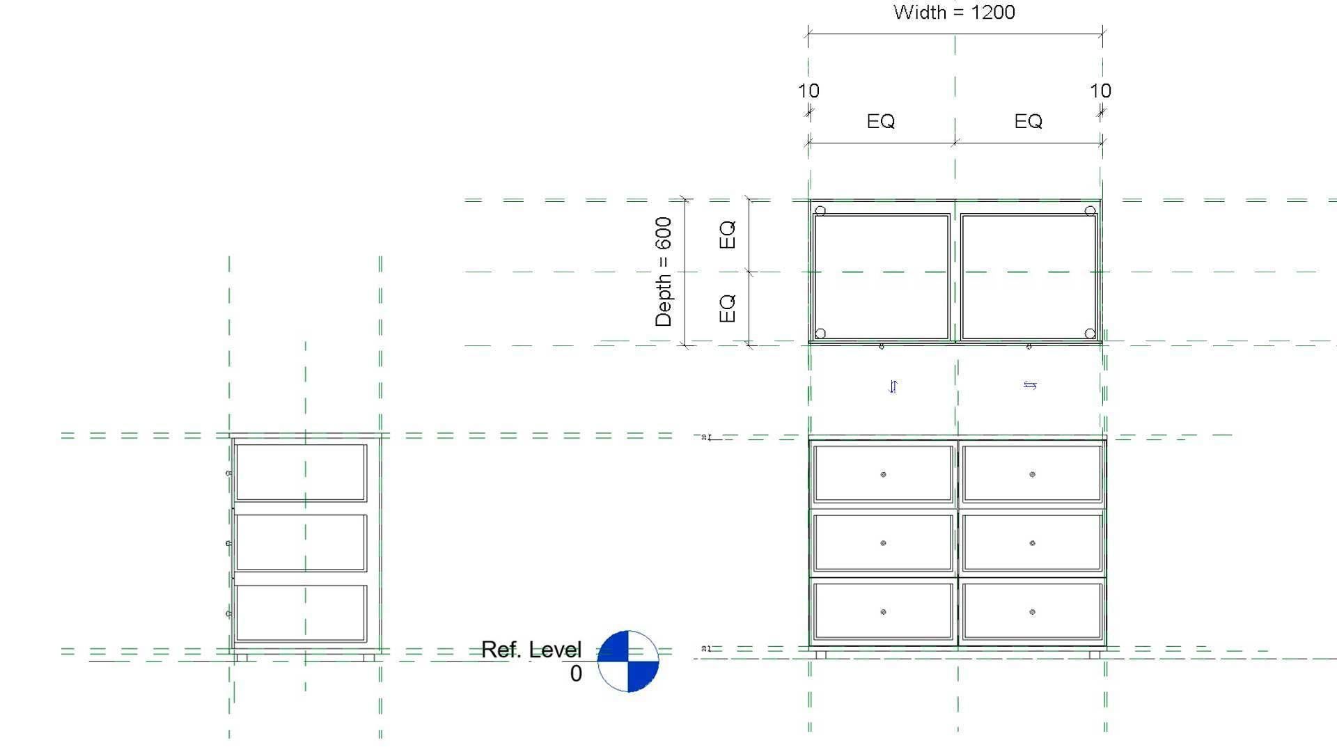 Double Drawer Dresser Unit 3D model_4