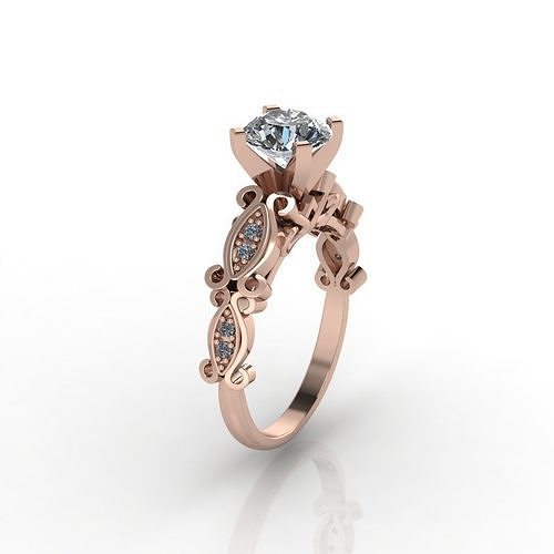 Diamond ring 3D print model