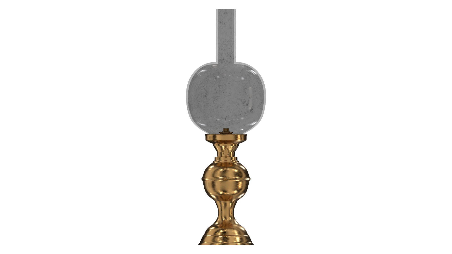 Vintage Oil Lamp 3D model_5