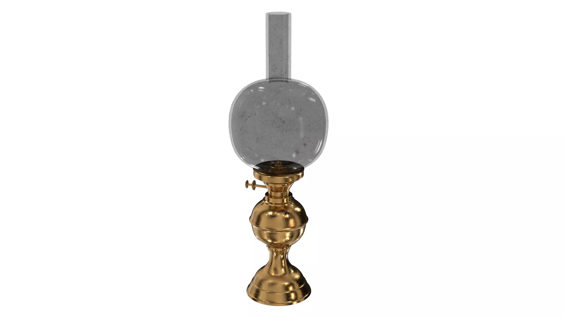Vintage Oil Lamp 3D model_0