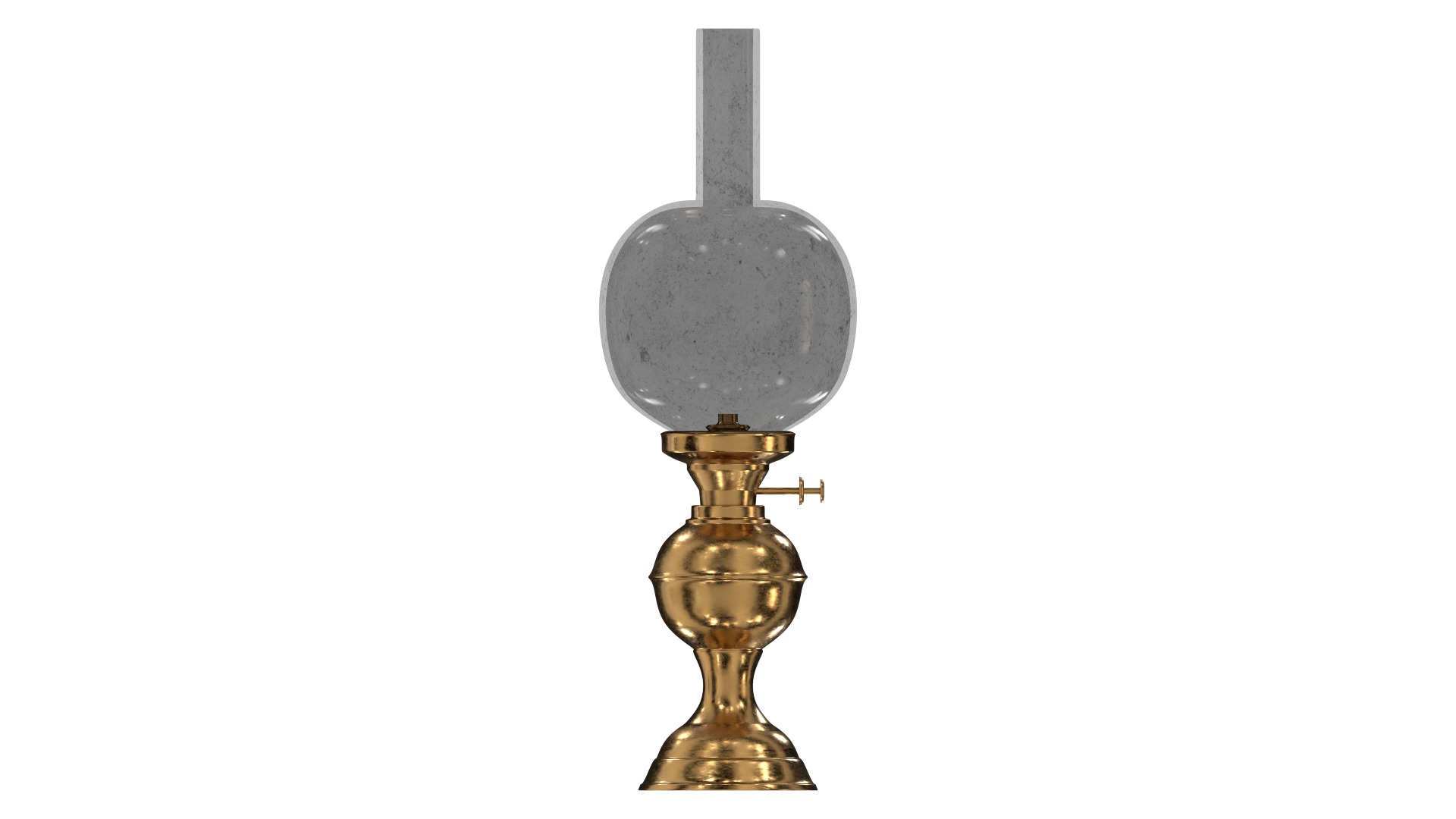 Vintage Oil Lamp 3D model_6