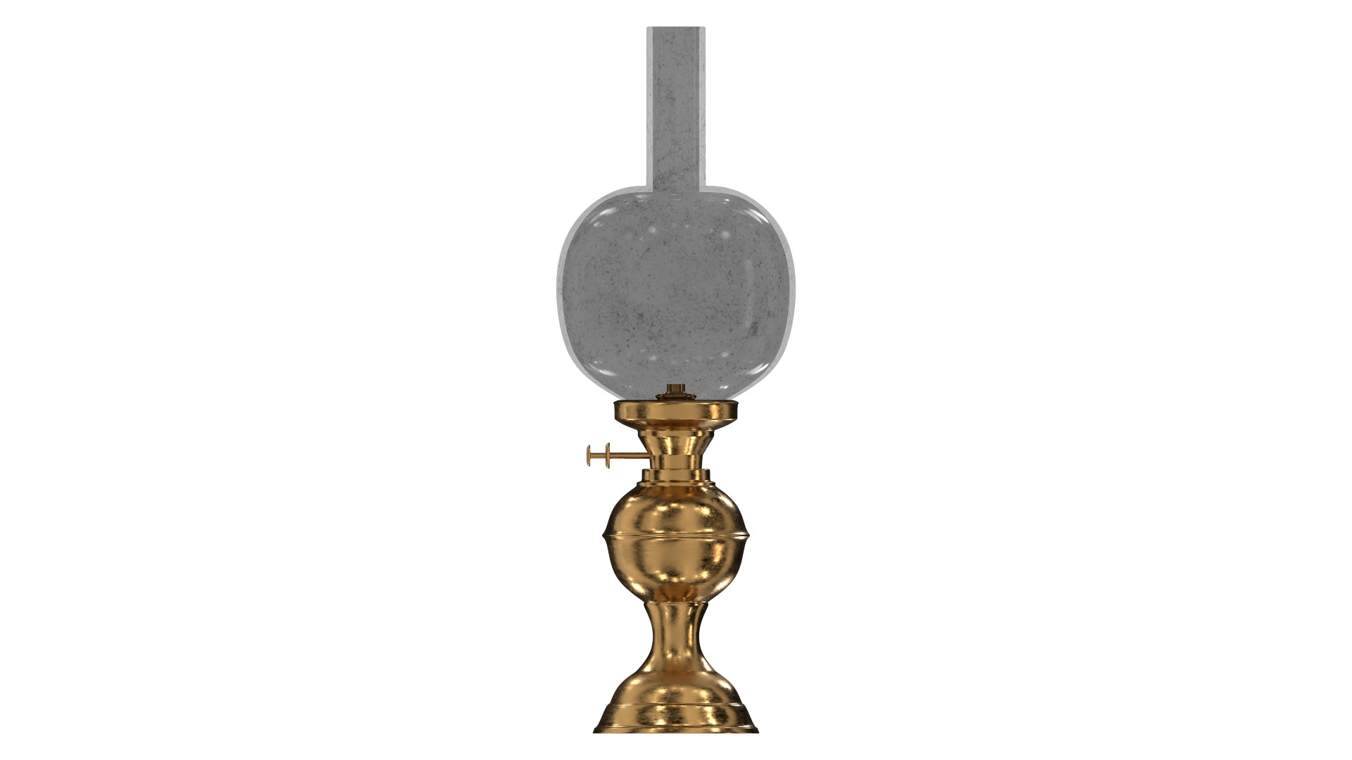Vintage Oil Lamp 3D model_4