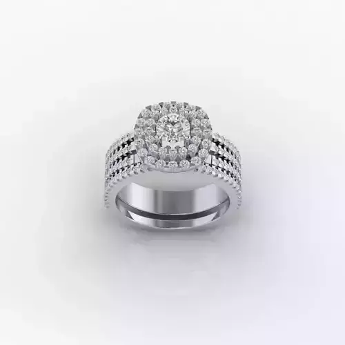 Double halo ring and band