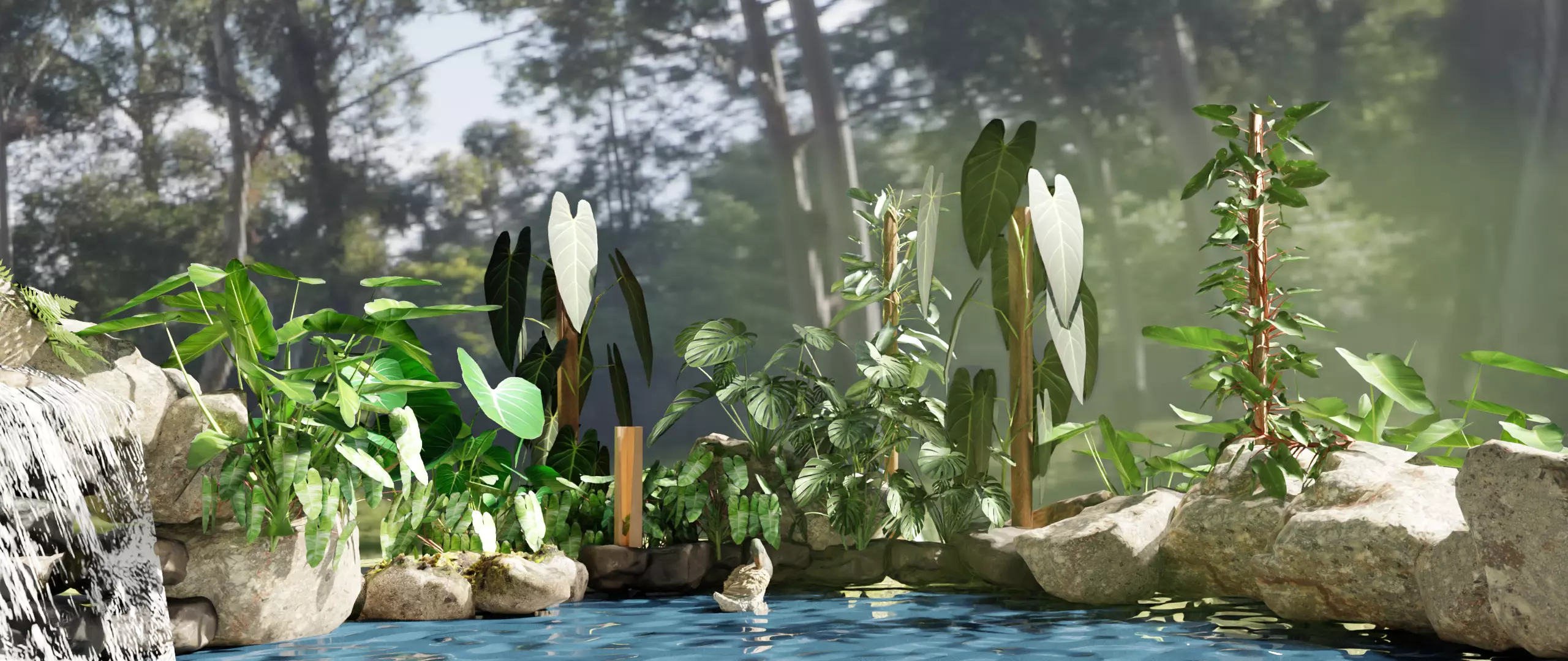 PHILODENDRON TROPICAL PLANTS COLLECTION PART 1 Low-poly 3D model