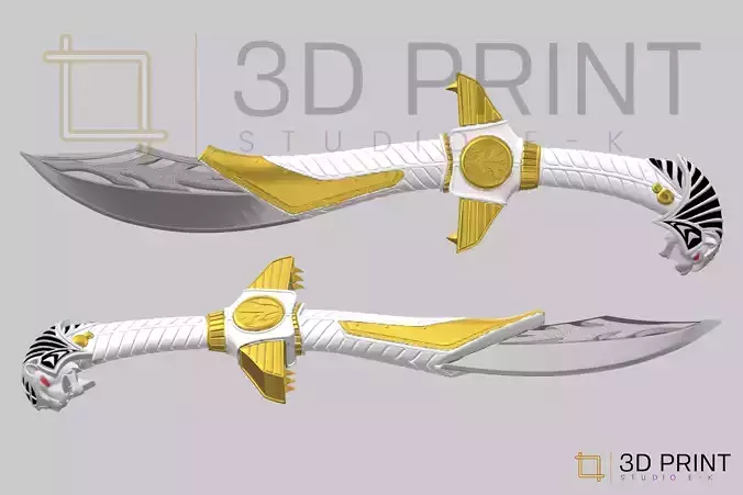 White Ranger Saba Sword MMPR  3D print model