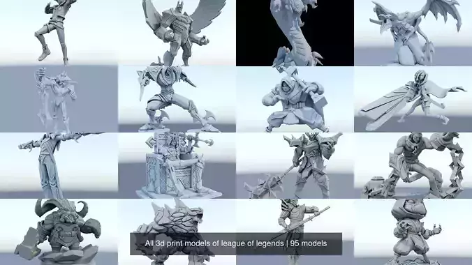 All 3d print models of league of legends 3D Model Collection