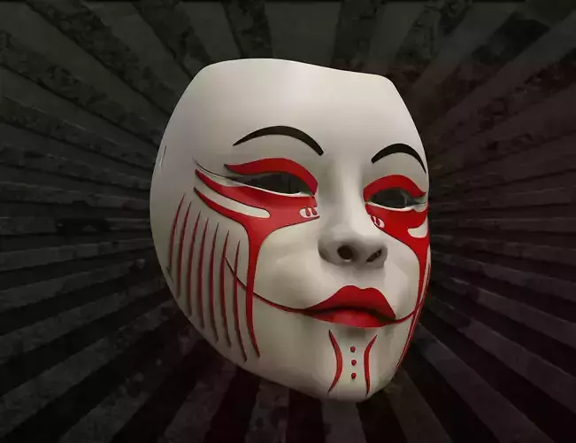 Geisha Mask Anime Mask