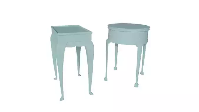 Vintage Tables Set 3D model