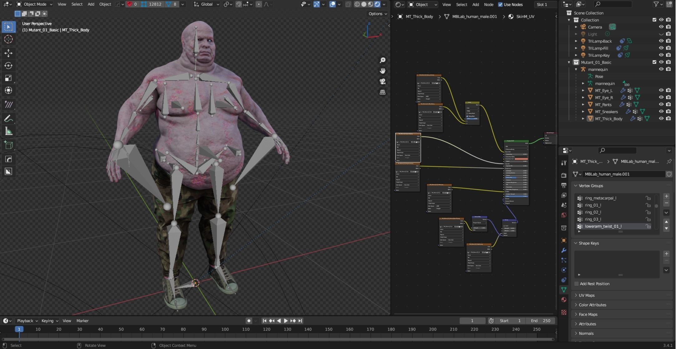 Mutant 01 Basic Low-poly 3D model_8