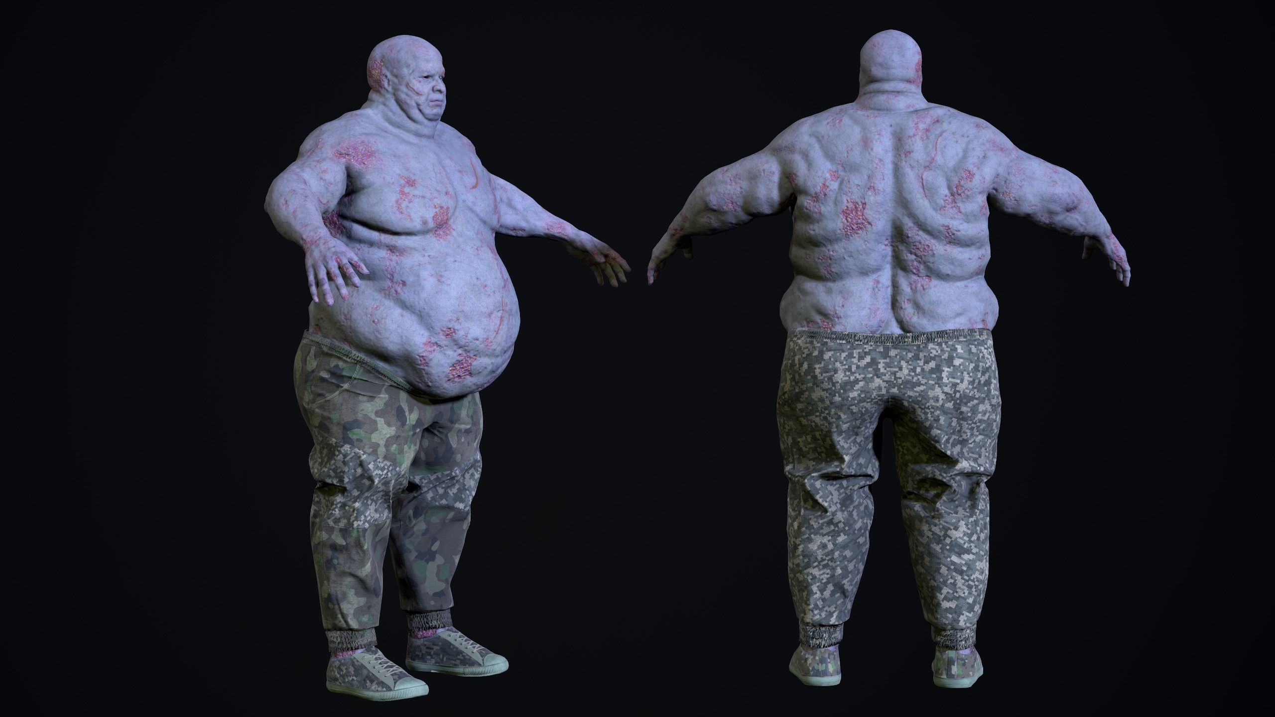 Mutant 01 Basic Low-poly 3D model_10