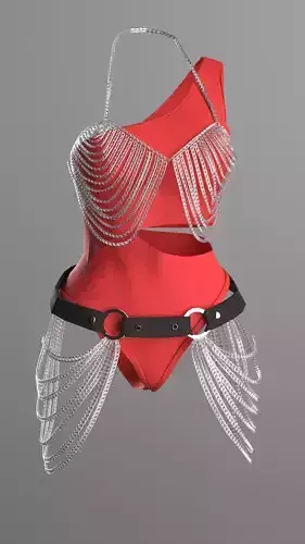 3D Red furious look Digatal body and High Shine SILVER