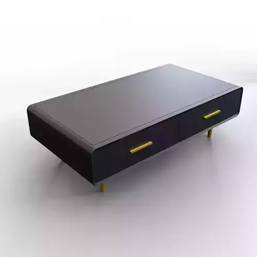 Modern Black Coffee Table Low-poly 3D model